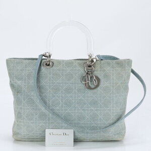 Christian Dior Cannage Lady Denim Tote Bag Card